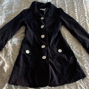 Charlotte Russe Trench Coat with White Buttons
